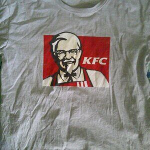 Large? Mens Kentuckey Fried Chicken Crew T Shirt-Good Condition